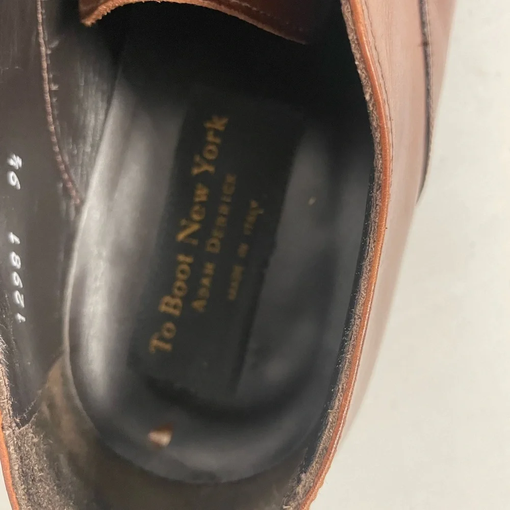 To Boot New York Made in Italy Burnished Cap Toe Oxford in Brown Size 9 1/2 $450